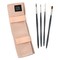 Winsor & Newton Professional Watercolor Synthetic Sable Brushes - Set of 4, Canvas Wallet Case
